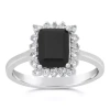 Fine Jewelry Womens Genuine Black Onyx Sterling Silver Cocktail Ring In Transparent