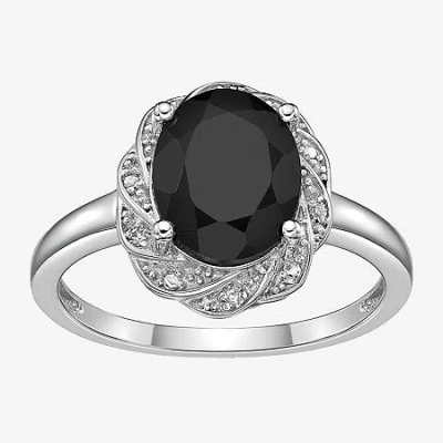 Fine Jewelry Womens Genuine Black Onyx Sterling Silver Cocktail Ring In Transparent