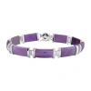 Fine Jewelry Womens Genuine Purple Jade Sterling Silver Tennis Bracelet In Transparent