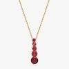 Fine Jewelry Womens Genuine Semi Precious Stone Sterling Silver Pendant Necklace In Burgundy