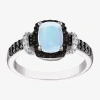Fine Jewelry Womens Genuine White Opal Sterling Silver Halo Cocktail Ring In Transparent
