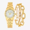 Fine Jewelry Womens Gold Tone Bracelet Watch A1972g-22-e27 In Gold