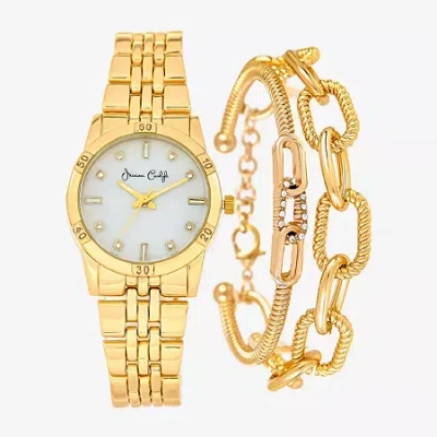 Fine Jewelry Womens Gold Tone Bracelet Watch A1972g-22-e27 In Transparent
