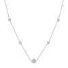 Fine Jewelry Womens Lab Created White Sapphire Sterling Silver 18 Inch Pendant Necklace In Transparent