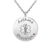 Fine Jewelry Womens Multi Color Personalized Gold Round Pendant Necklace In White