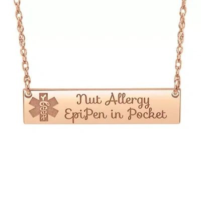 Fine Jewelry Womens Personalized Gold Pendant Necklace In Pink