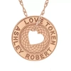 Fine Jewelry Womens Personalized Gold Pendant Necklace In Pink