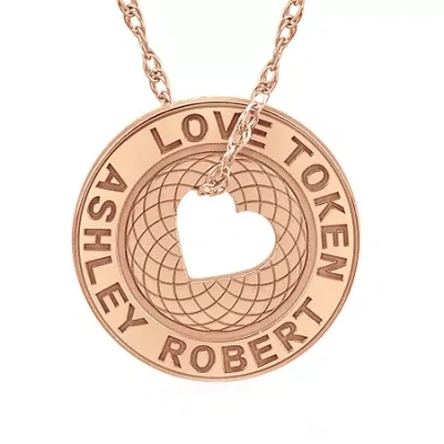 Fine Jewelry Womens Personalized Gold Pendant Necklace In Pink