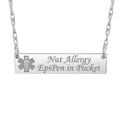 Fine Jewelry Womens Personalized Gold Pendant Necklace In White