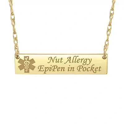 Fine Jewelry Womens Personalized Gold Pendant Necklace In Yellow