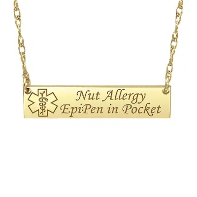 Fine Jewelry Womens Personalized Gold Pendant Necklace In Yellow