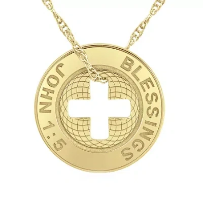 Fine Jewelry Womens Personalized Gold Pendant Necklace In Yellow