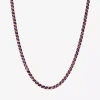Fine Jewelry Womens Purple Amethyst 18k Gold Over Silver Tennis Necklace In Transparent