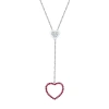 Fine Jewelry Womens Red Ruby Sterling Silver 18 Inch Y Necklace In Transparent