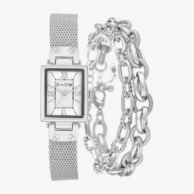 Fine Jewelry Womens Silver Tone Bracelet Watch A1955s-22-b28 In Transparent