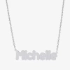 Fine Jewelry Womens Sterling Silver 16 Inch Name Necklace In Transparent