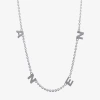 Fine Jewelry Womens Sterling Silver 16 Inch Name Necklace In Transparent