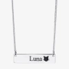 Fine Jewelry Womens Sterling Silver 16 Inch Name Necklace In Transparent
