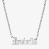 Fine Jewelry Womens Sterling Silver 18 Inch Name Necklace In Transparent