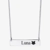 Fine Jewelry Womens Sterling Silver 18 Inch Name Necklace In Transparent