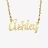 Fine Jewelry Womens Sterling Silver 18 Inch Name Necklace In Yellow