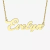 Fine Jewelry Womens Sterling Silver 18 Inch Name Necklace In Yellow