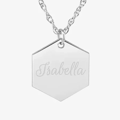 Fine Jewelry Womens Sterling Silver 18 Inch Pendant Necklace In White