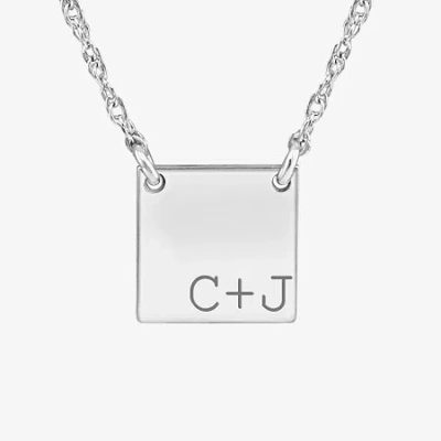 Fine Jewelry Womens Sterling Silver 18 Inch Pendant Necklace In White