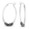 Fine Jewelry Womens Sterling Silver 25.4mm Hoop Earrings In Silver
