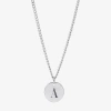 Fine Jewelry Womens Sterling Silver Initial Necklace In Transparent
