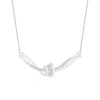 Fine Jewelry Womens White Diamond Sterling Silver 18 Inch Chevron Necklace In Transparent