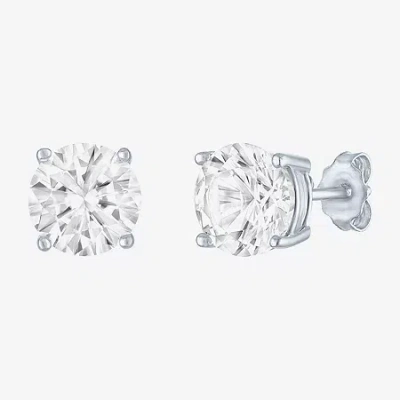 Fine Jewelry Yes Please! 2.5 Ct.t.w. Lab-created White Sapphire Stud Earrings In Sterling Silver In Transparent