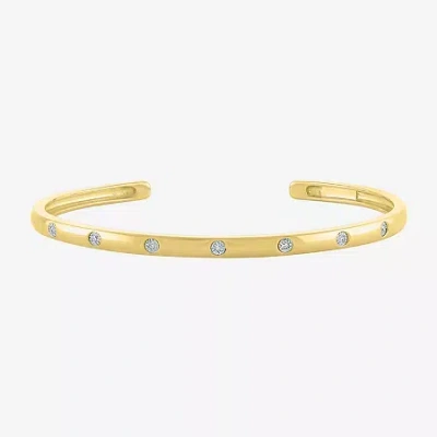 Fine Jewelry Yes,please! Womens Diamond Accent White Diamond 14k Sterling Silver Cuff Bracelet In Multi