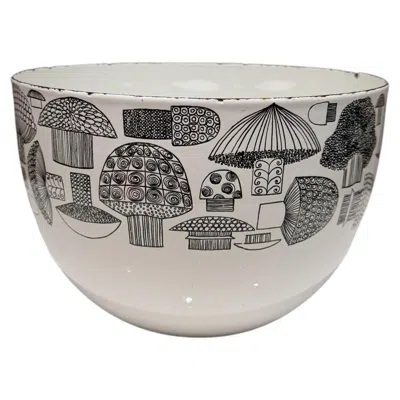 Pre-owned Finel Arabia Tatti Mushroom Bowl Enamelware Kaj Franck Esteri Tomula In Gray