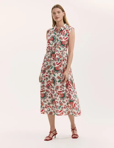 Finery London Alida Floral Midi Shirt Dress In Multi