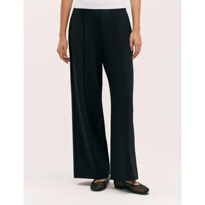 Finery London Caryl Ponte Jersey Wide Leg Trousers In Black