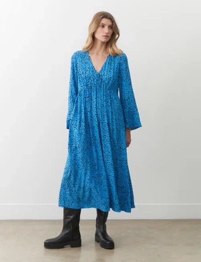 Finery London Laura V-neck Animal Print Midi Dress