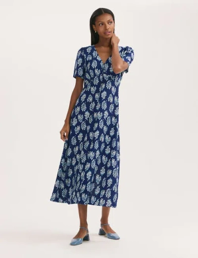 Finery London Martina Printed Crepe Midi Dress