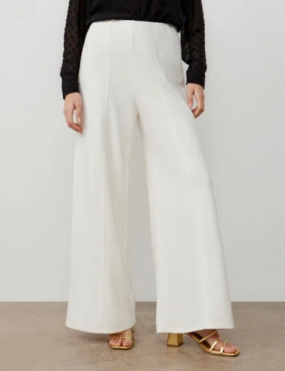 Finery London Matilda Ponte Jersey Trousers In White