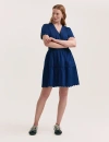 Finery London Reece Ric Rac Trim Cotton Short Dress In Purple