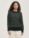 Finery London Sansa Long Sleeve Crochet Jumper In Black