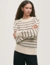 Finery London Sansa Long Sleeve Crochet Jumper In White