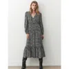Finery London Suzie Polka Dot Dress In Black