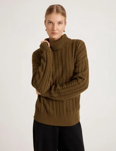 Finery London Vivana Turtle Neck Knitted Sweater In Brown