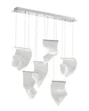 Finesse Decor Acrylic Lace 6 Light Led Chandelier In Silver