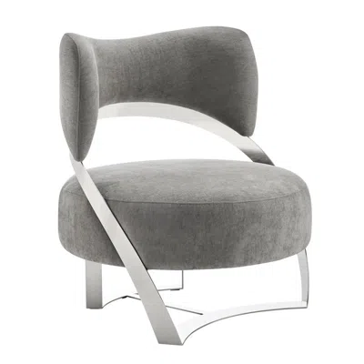 Finesse Decor Aura Modern Accent Chair In Gray