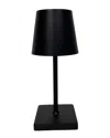 Finesse Décor Beam Column 3-temperature Dimmable Integrated Led Touch  Rechargeable Table Lamp In Black