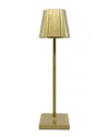 Finesse Décor Beam Column 3-temperature Dimmable Integrated Led Touch  Rechargeable Table Lamp In Gold