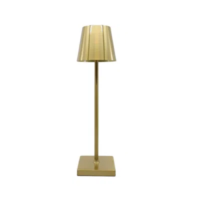 Finesse Decor Beam Column Rechargeable Table Lamp In Gold