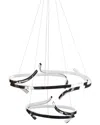 Finesse Decor Beijing Led Adjustable Round Chandelier In Silver
